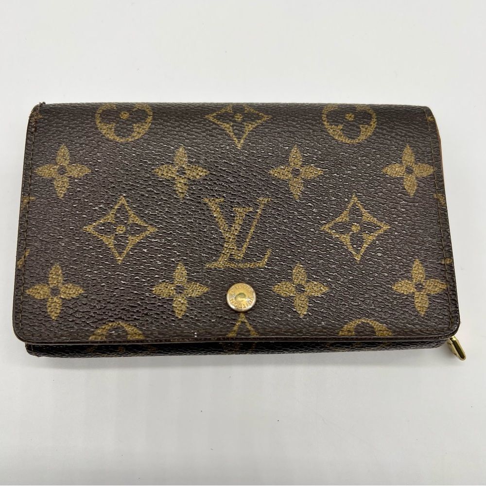 Louis Vuitton Vintage Monogram Porte Monnaie Billets Tresor Bifold Wallet w/Zip